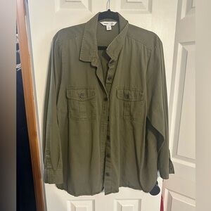 Army Green Button Up